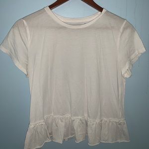 Abercrombie and Fitch White Peplum Top